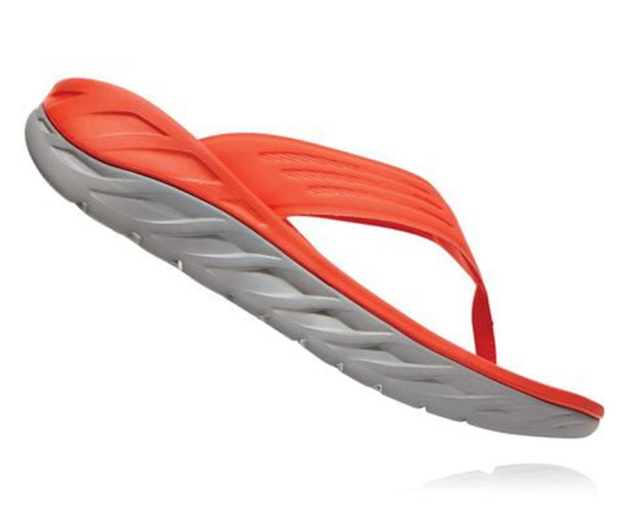 Sandals Mens - Hoka One One ORA Recovery Flip - Red - UIEOFLD-02